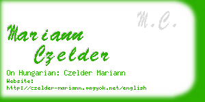 mariann czelder business card